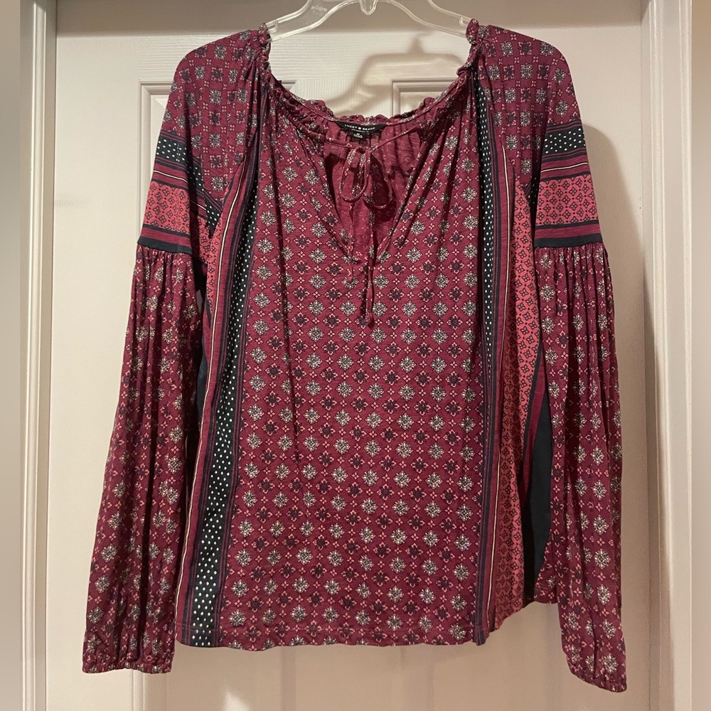 Lucky Brand | Medium | Patterned Long Sleeve Shirt | Women’s Blouse | Floral